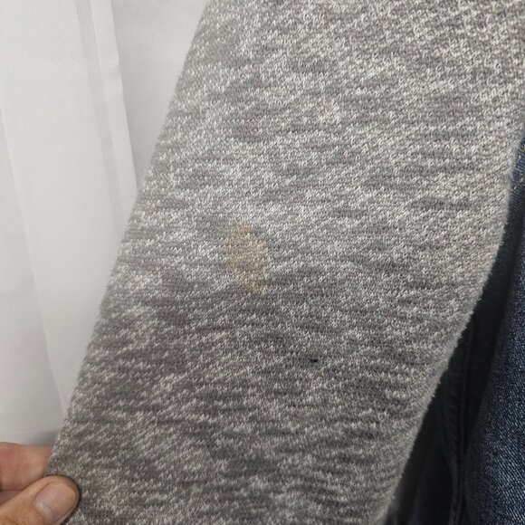 Free People Jean Jacket Fleece Grunge Casual Distressed M - Picture 3 of 13